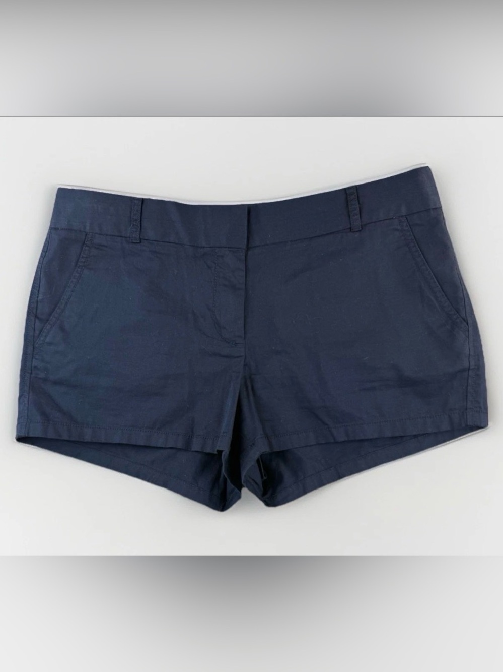 J. Crew Women’s Chino Broken-In Shorts Sz 10 Navy Vacation Beach